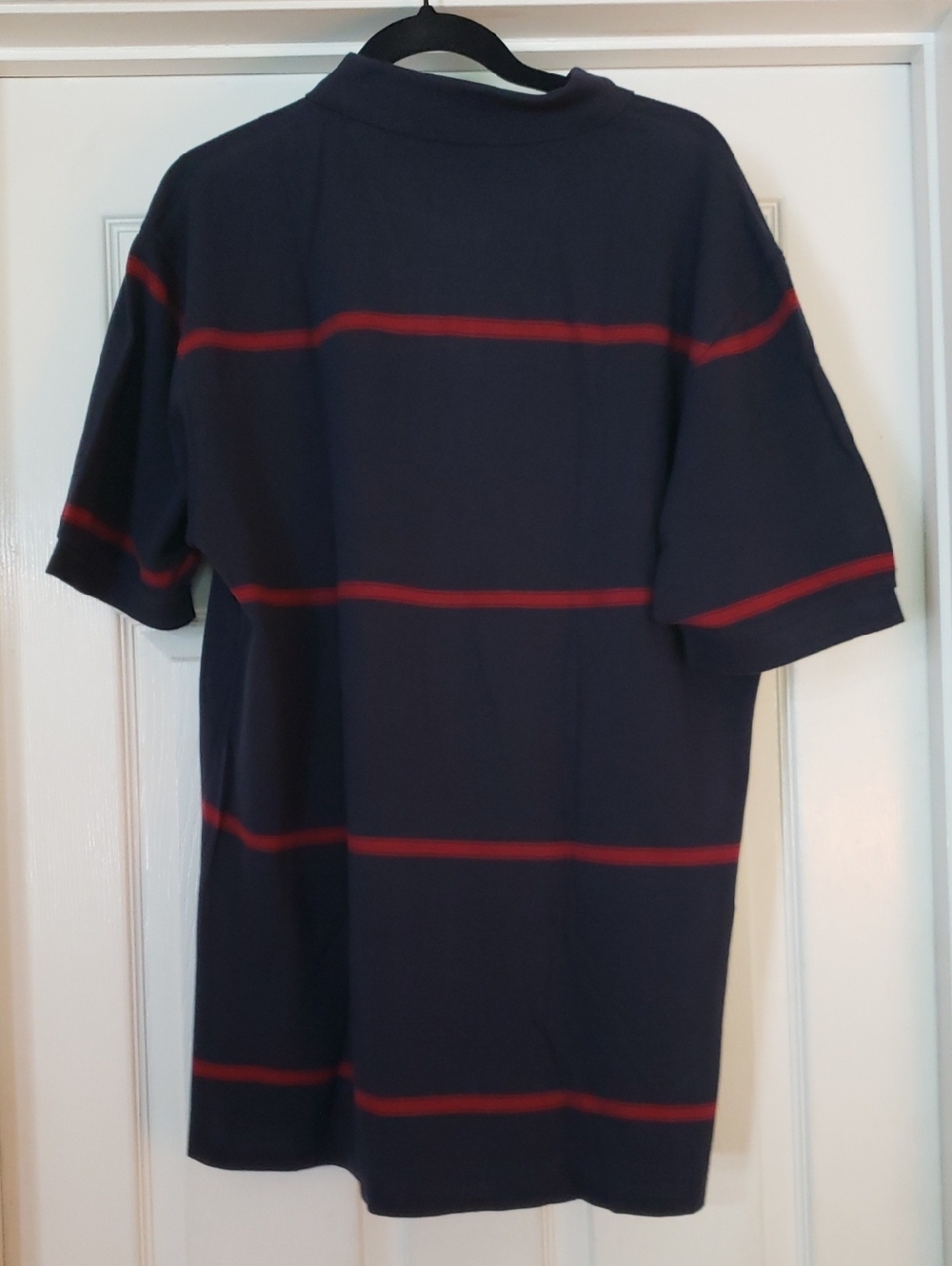 Nautica Men’s Navy Polo Shirt with Red Stripes Large - Picture 5 of 6